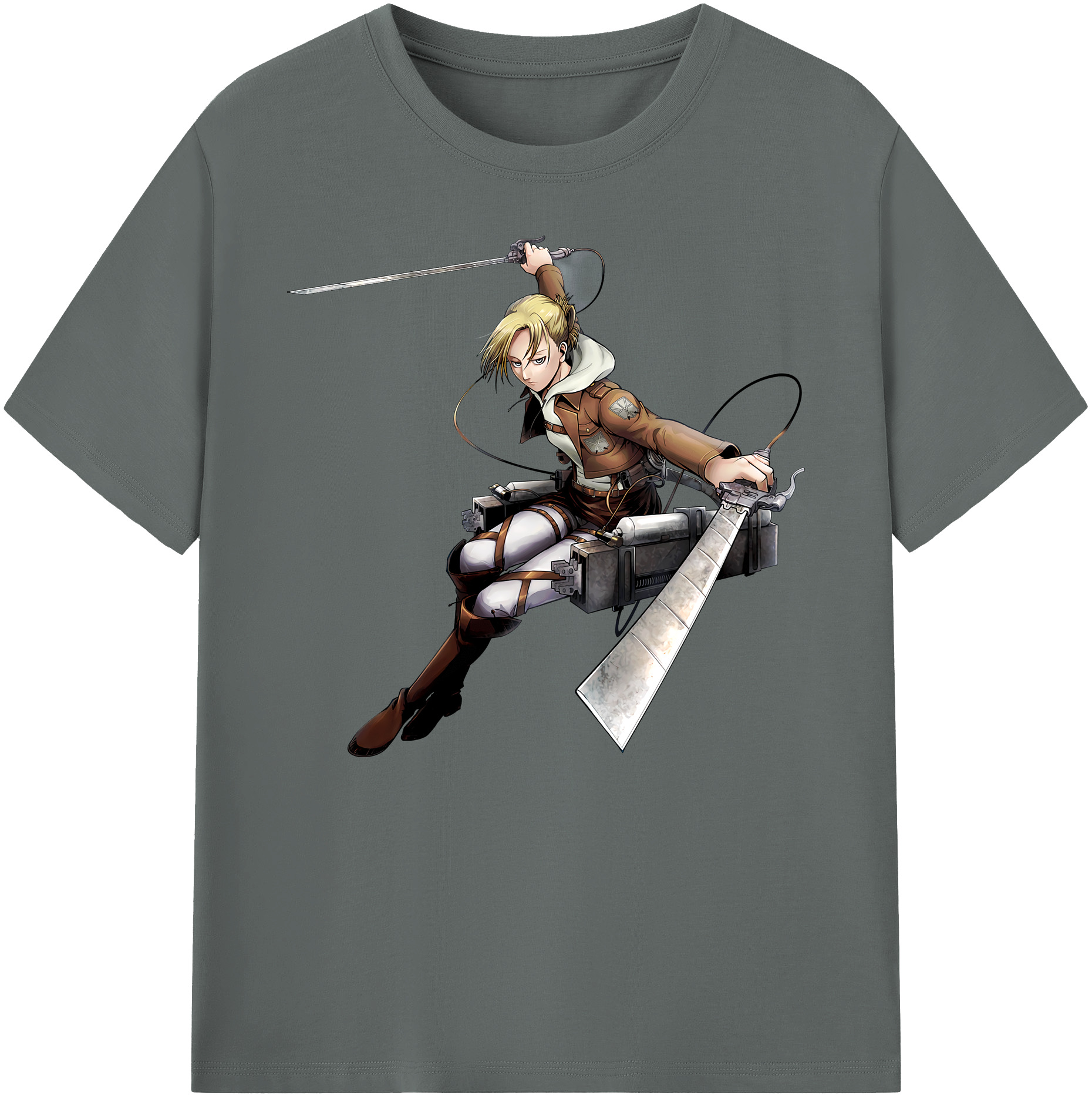（画像用） 進撃の巨人 アニ・レオンハート Attack on Titan Annie Leonhart 綿100％ メンズ半袖Tシャツ｜肌触りやわらか＆通気性